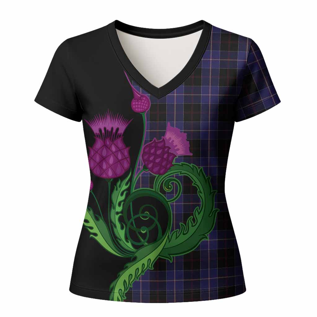 Dunlop Tartan Women T shirt Traditional Scottish Thistle
