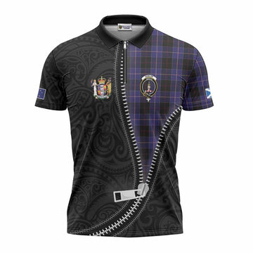 Dunlop Tartan Zipper Polo Shirt New Zealand Pattern Unique Zipper Stylized