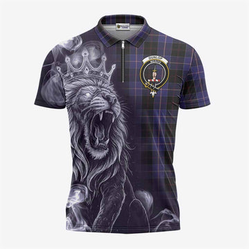 Dunlop Tartan Zipper Polo Shirt Roaring Lion Heritage