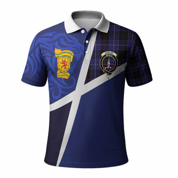 Dunlop The Scottish Football Crest Polo Shirt Lion-Tartan Army
