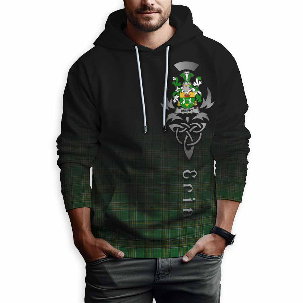 Dunphy Irish Clan Hoodie with Coat of Arms Erin Go Bragh Celtic Inspired Pullover Hoodie - Tartan Vibes Clothing