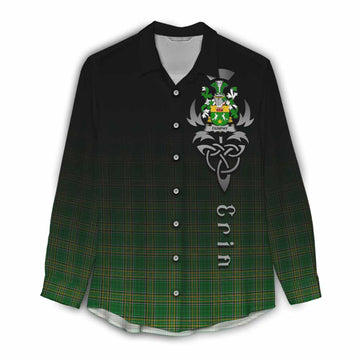 Dunphy Irish Clan Women's Casual Shirt with Coat of Arms Erin Go Bragh Celtic Inspired Female - Tartan Vibes Clothing