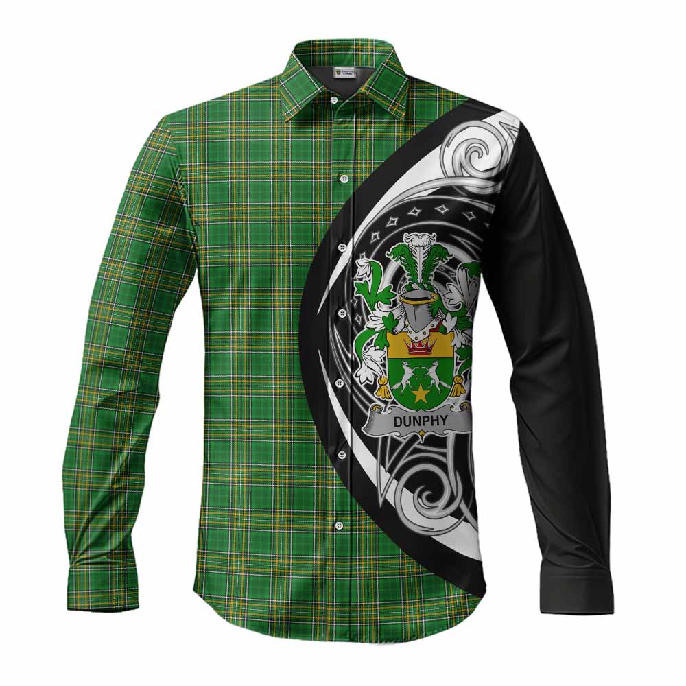 Dunphy Irish Clan Long Sleeve Button Shirt Celtic Circle Style Men's Shirt S - Tartan Vibes Clothing