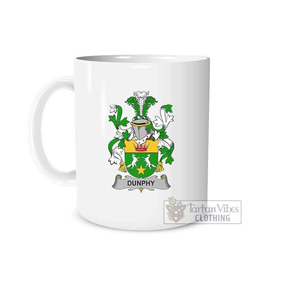 Dunphy Irish Clan Coat of Arms Ceramic Mug White - 2D-tartanvibesclothing