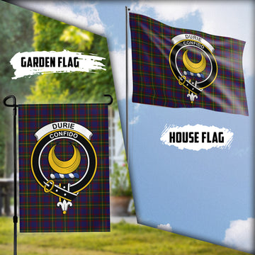 Durie Tartan Flag with Family Crest