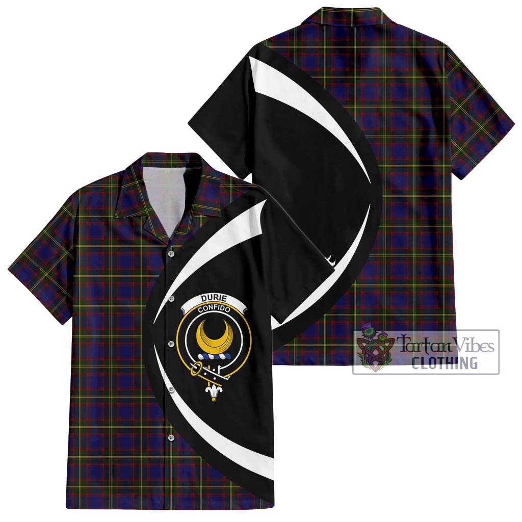 Durie Tartan Hawaiian Shirt with Family Crest Circle Style Kid - Tartan Vibes Clothing