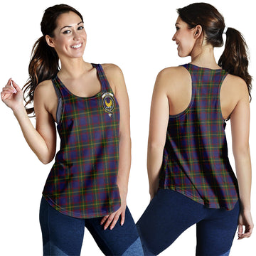 Durie Tartan Women Racerback Tanks with Family Crest 4XL - Tartan Vibes Clothing