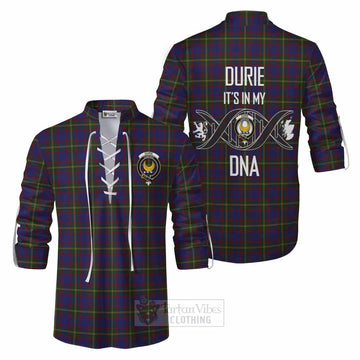 Durie Tartan Ghillie Kilt Shirt with Family Crest DNA In Me Style Men - Tartan Vibes Clothing