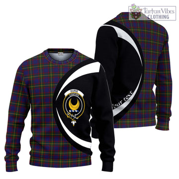 Durie Tartan Ugly Sweater with Family Crest Circle Style Unisex - Tartan Vibes Clothing