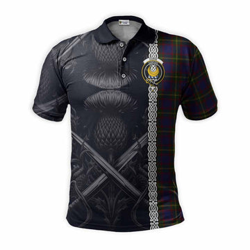 Durie Tartan Polo Shirt with Family Crest Cross Sword Thistle Celtic Vibes Kid - Tartan Vibes Clothing