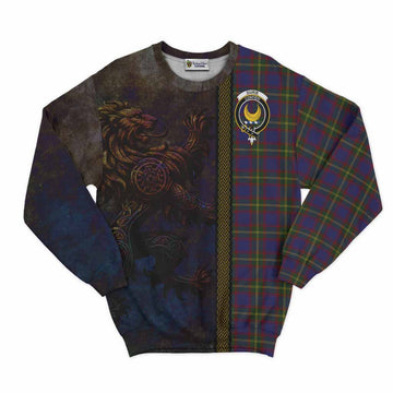 Tartan Vibes Clothing Durie Tartan Family Crest Sweatshirt Alba Gu Brath Be Brave Lion Ancient Style