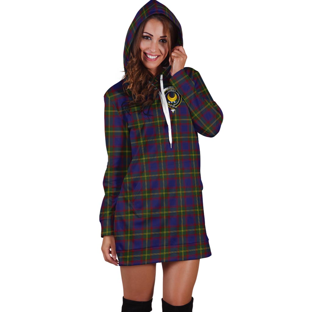 Durie Tartan Hoodie Dress with Family Crest - Tartan Vibes Clothing