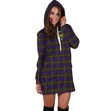 Durie Tartan Hoodie Dress with Family Crest - Tartan Vibes Clothing