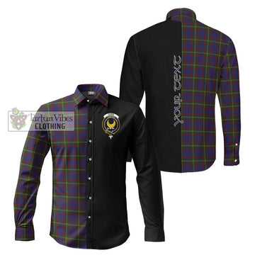 Durie Tartan Long Sleeve Button Shirt with Family Crest and Half Of Me Style Men's Shirt S - Tartanvibesclothing Shop