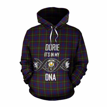 Durie Tartan Cotton Hoodie with Family Crest DNA In Me Style Pullover Hoodie XS - Tartan Vibes Clothing