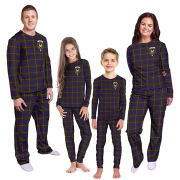 Durie Tartan Pajamas Family Set with Family Crest Kid - Tartan Vibes Clothing