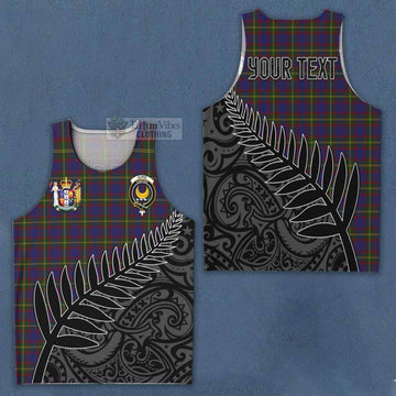 Durie Crest Tartan Men's Tank Top with New Zealand Silver Fern Half Style Men - Tartan Vibes Clothing