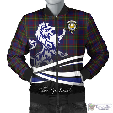 Durie Tartan Bomber Jacket with Alba Gu Brath Regal Lion Emblem Unisex - Tartan Vibes Clothing