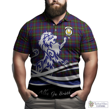 Durie Tartan Polo Shirt with Alba Gu Brath Regal Lion Emblem