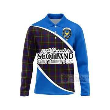 Durie Family Crest Tartan Long Sleeve Polo Shirt Celebrate Saint Andrew's Day in Style Unisex - Tartan Vibes Clothing