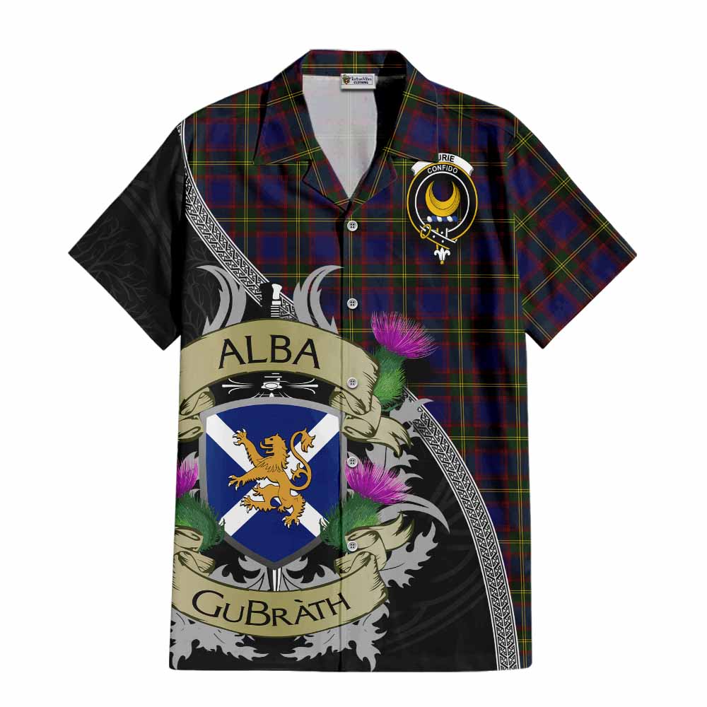Durie Tartan Family Crest Hawaiian Shirt Lion Rampant Royal Thistle Shield Celtic Inspired Kid - Tartan Vibes Clothing