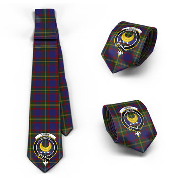Durie Tartan Classic Necktie with Family Crest Necktie One Size - Tartan Vibes Clothing