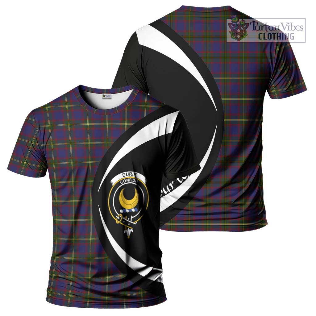 Durie Tartan T-Shirt with Family Crest Circle Style Kid's Shirt - Tartan Vibes Clothing