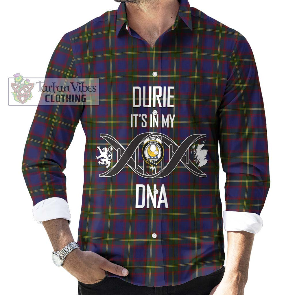 Durie Tartan Long Sleeve Button Shirt with Family Crest DNA In Me Style Men's Shirt S - Tartanvibesclothing Shop