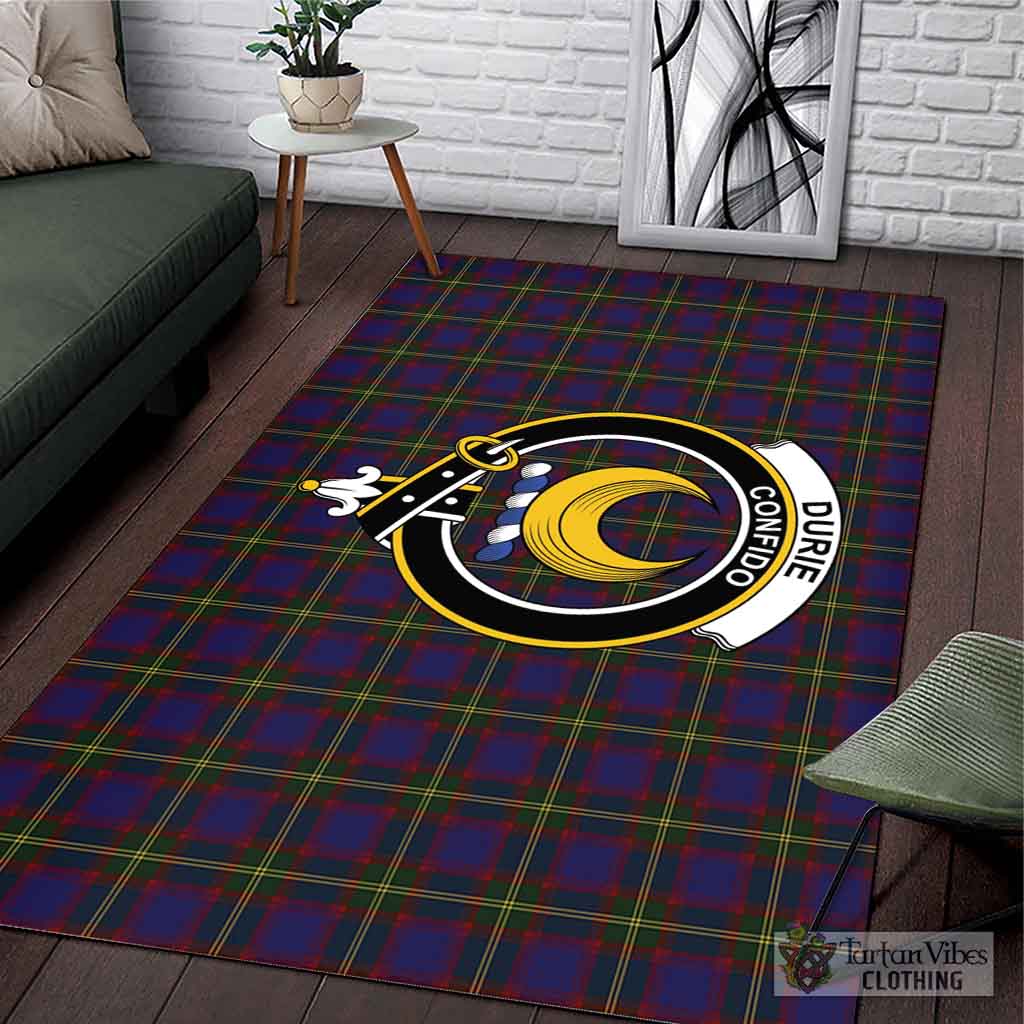 Durie Tartan Area Rug with Family Crest L 59*86 inch (150x220 cm) - Tartan Vibes Clothing