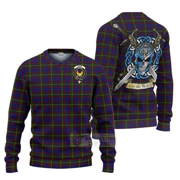 Durie Tartan Ugly Sweater with Family Crest Celtic Skull Style Unisex - Tartan Vibes Clothing