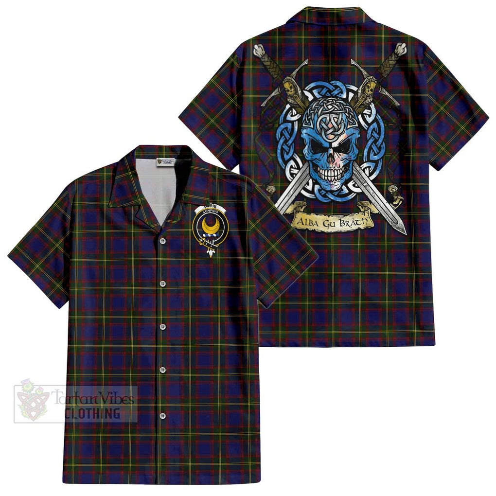 Durie Tartan Hawaiian Shirt with Family Crest Celtic Skull Style Kid - Tartan Vibes Clothing