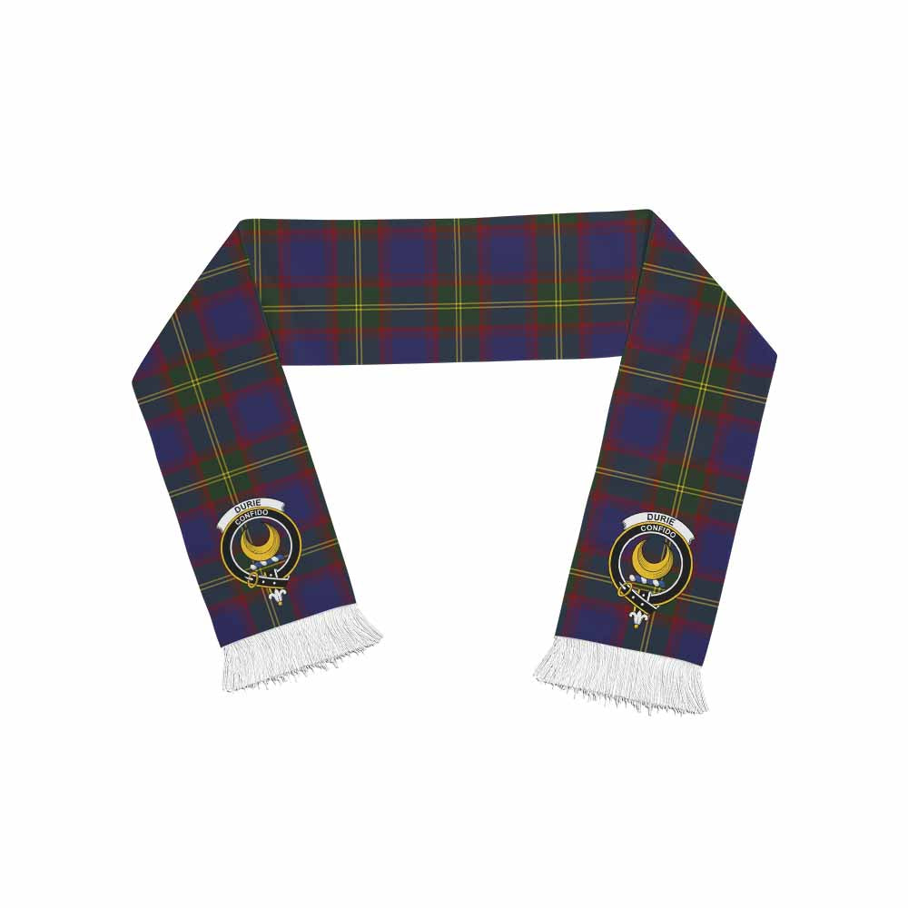 Durie Tartan Ruffneck Scarf with Family Crest One Size 67.7*6.7 inches - Tartan Vibes Clothing