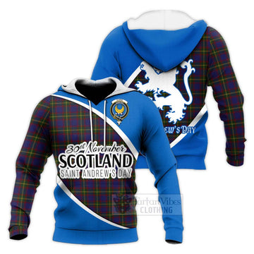 Durie Family Crest Tartan Knitted Hoodie Celebrate Saint Andrew's Day in Style Unisex Knitted Pullover Hoodie - Tartan Vibes Clothing