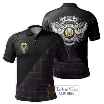 Durie Tartan Polo Shirt with Family Crest and Military Logo Style Kid - Tartan Vibes Clothing