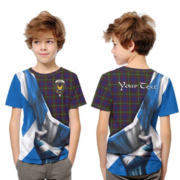 Durie Tartan Kid T-Shirt with Family Crest Scotland Patriotic Style Youth XL Size14 - Tartan Vibes Clothing