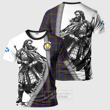 Durie Tartan Clan Crest T-Shirt with Highlander Warrior Celtic Style Kid's Shirt - Tartan Vibes Clothing