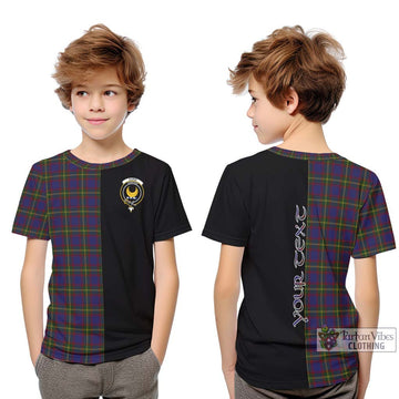 Durie Tartan Kid T-Shirt with Family Crest and Half Of Me Style Youth XL Size14 - Tartan Vibes Clothing