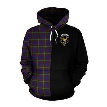 Durie Tartan Cotton Hoodie with Family Crest and Half Of Me Style Pullover Hoodie XS - Tartan Vibes Clothing