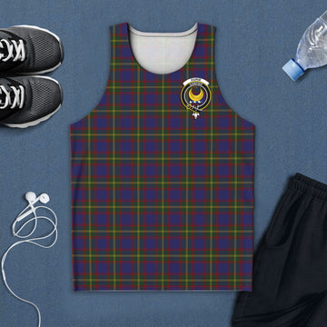 Durie Tartan Mens Tank Top with Family Crest 5XL - Tartan Vibes Clothing