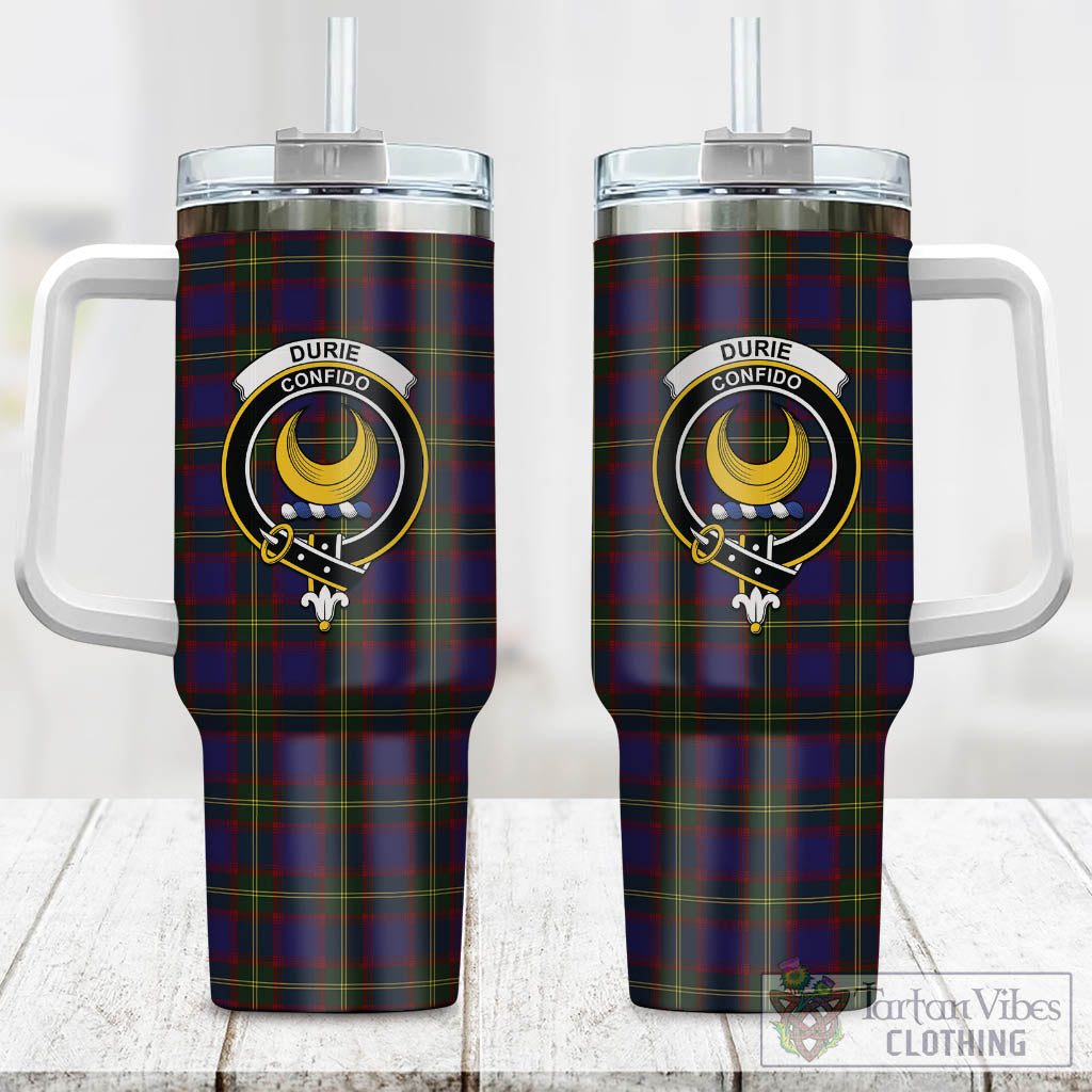 Durie Tartan Tumbler with Handle with Family Crest One Size 40 OZ - Tartan Vibes Clothing