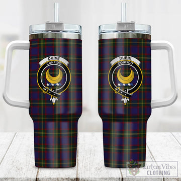 Durie Tartan Tumbler with Handle with Family Crest One Size 40 OZ - Tartan Vibes Clothing