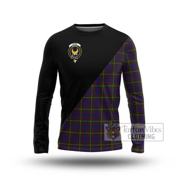 Durie Tartan Long Sleeve T-Shirt with Family Crest and Military Logo Style Unisex - Tartan Vibes Clothing