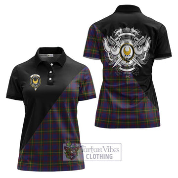 Durie Tartan Women's Polo Shirt with Family Crest and Military Logo Style Women - Tartanvibesclothing Shop
