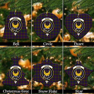 Durie Tartan Christmas Ceramic Ornaments with Family Crest Ceramic - Tartan Vibes Clothing
