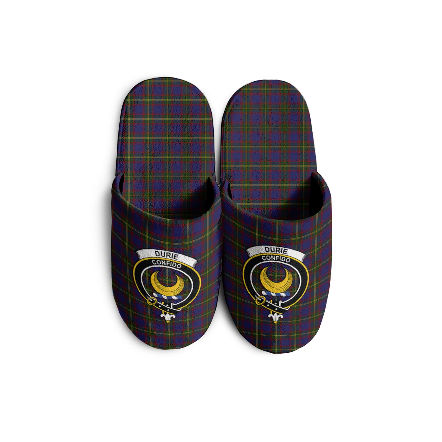 Durie Tartan Home Slippers with Family Crest KIDS - Tartan Vibes Clothing