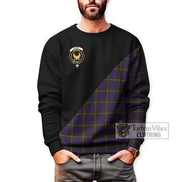 Durie Tartan Sweatshirt with Family Crest and Military Logo Style Unisex - Tartan Vibes Clothing