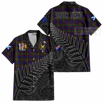 Durie Crest Tartan Hawaiian Shirt with New Zealand Silver Fern Half Style Kid - Tartan Vibes Clothing