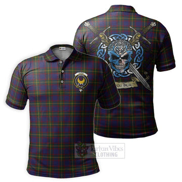 Durie Tartan Polo Shirt with Family Crest Celtic Skull Style Kid - Tartan Vibes Clothing