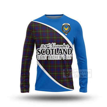 Durie Family Crest Tartan Long Sleeve T-Shirt Celebrate Saint Andrew's Day in Style Unisex - Tartan Vibes Clothing