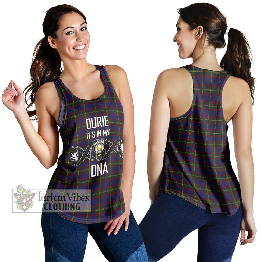 Durie Tartan Women's Racerback Tanks with Family Crest DNA In Me Style 4XL - Tartanvibesclothing Shop